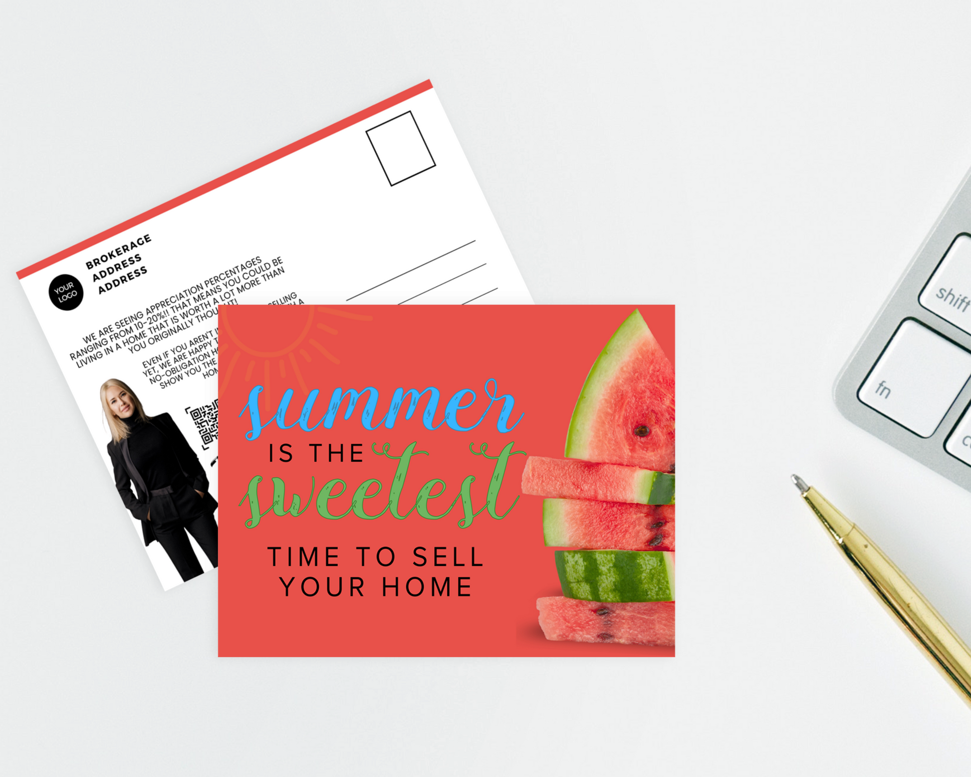 Real Estate Summer Postcard Template Summer Farming Postcard Home Seller Postcard Real Estate Farming Farming Marketing Canva Postcard Mail