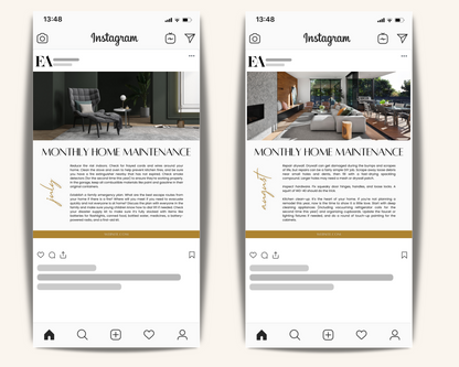 Home Maintenance Monthly Posts - Exclusive Brand Style
