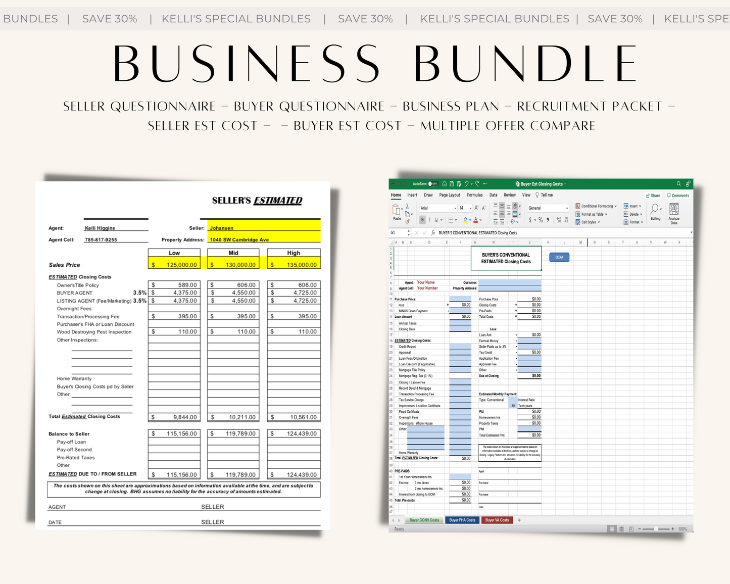 Business Bundle Real Estate Templates for Real Estate Marketing