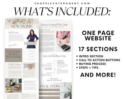 Home Buyer Presentation Canva Landing Page - Peaceful Design Style