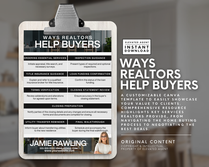 Ways Realtors Help Buyers Flyer - Classic Design Style