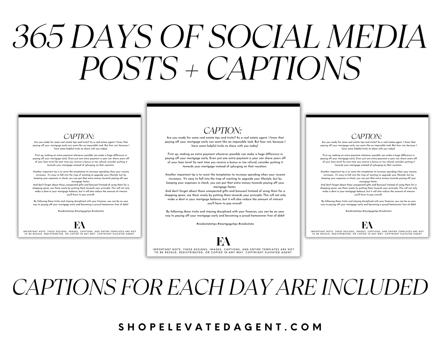 MINIMAL Social Media Posts - 1 Yr Bundle