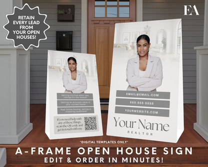Open House A-Frame Sign 5 - Peaceful Design Style