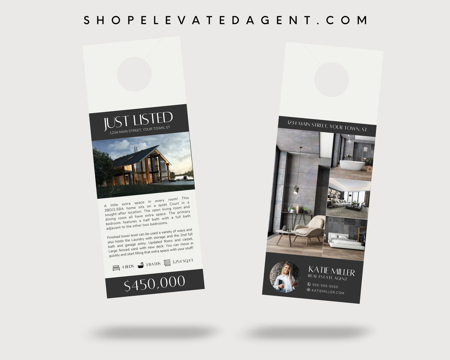 Real Estate Door Hanger Template Real Estate Door Knocking Neighborhood Farming Real Estate Farming Realtor Introduction Open House Just Listed Door Hanger Template Real Estate Template