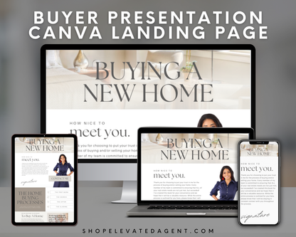 Home Buyer Presentation Canva Landing Page - Peaceful Design Style