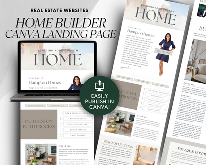 Home Builder Landing Page - Peaceful Design Style
