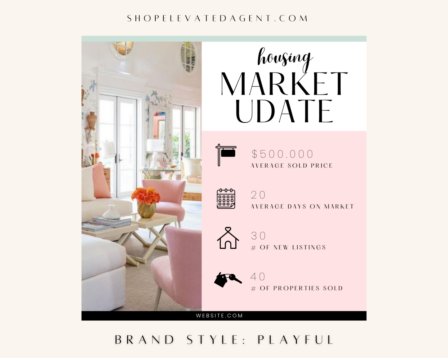 Market Update Social Post - Playful Brand Style