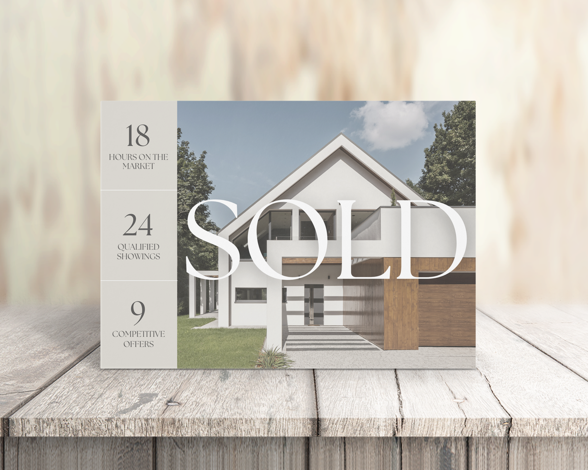 Real Estate Template – Sold Postcard - Peaceful Brand Style