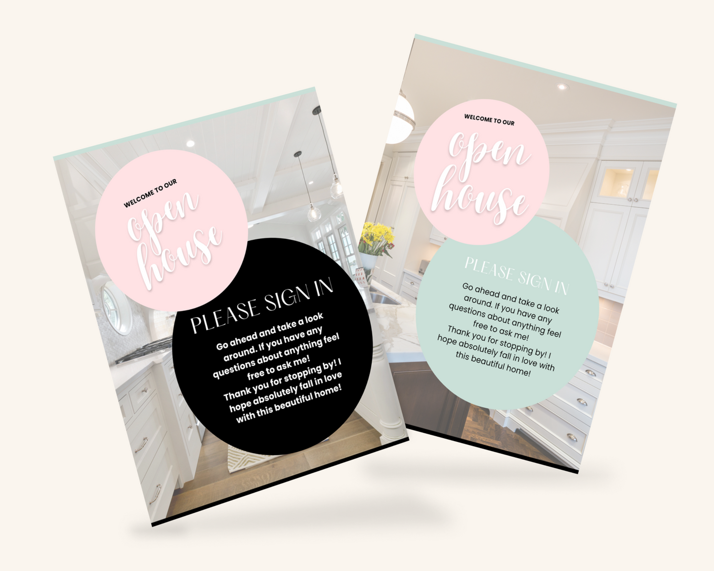 Playful Open House Welcome Sign In Set 2