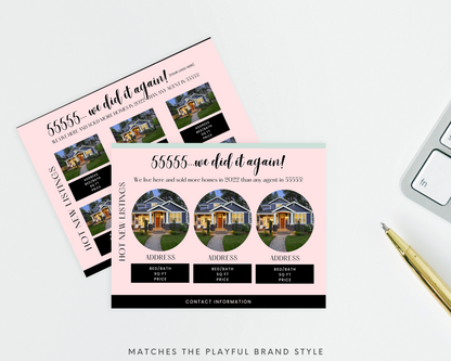 Real Estate Template – Market Update Postcard - Playful Brand