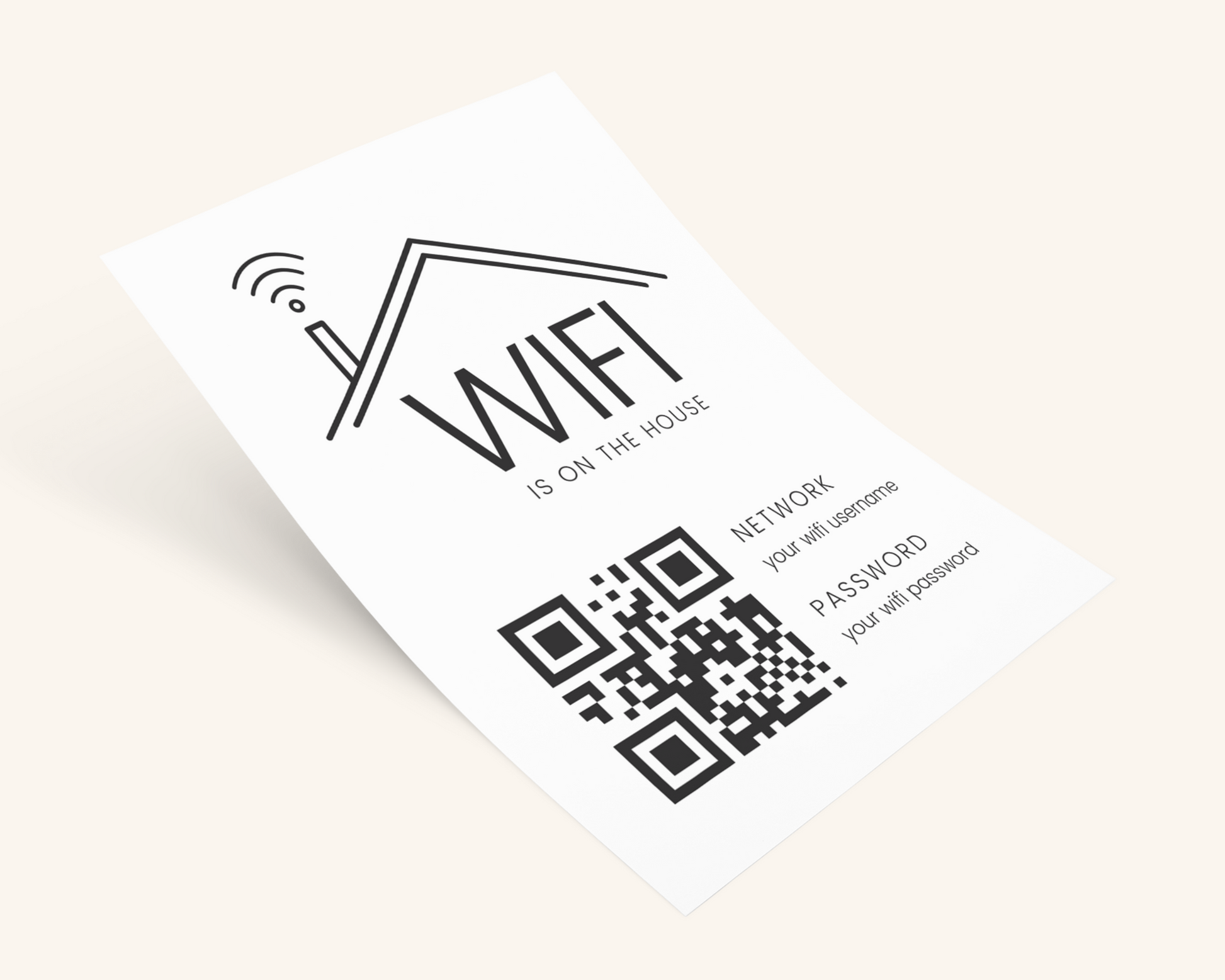 Real Estate Template – Airbnb Wifi Sign