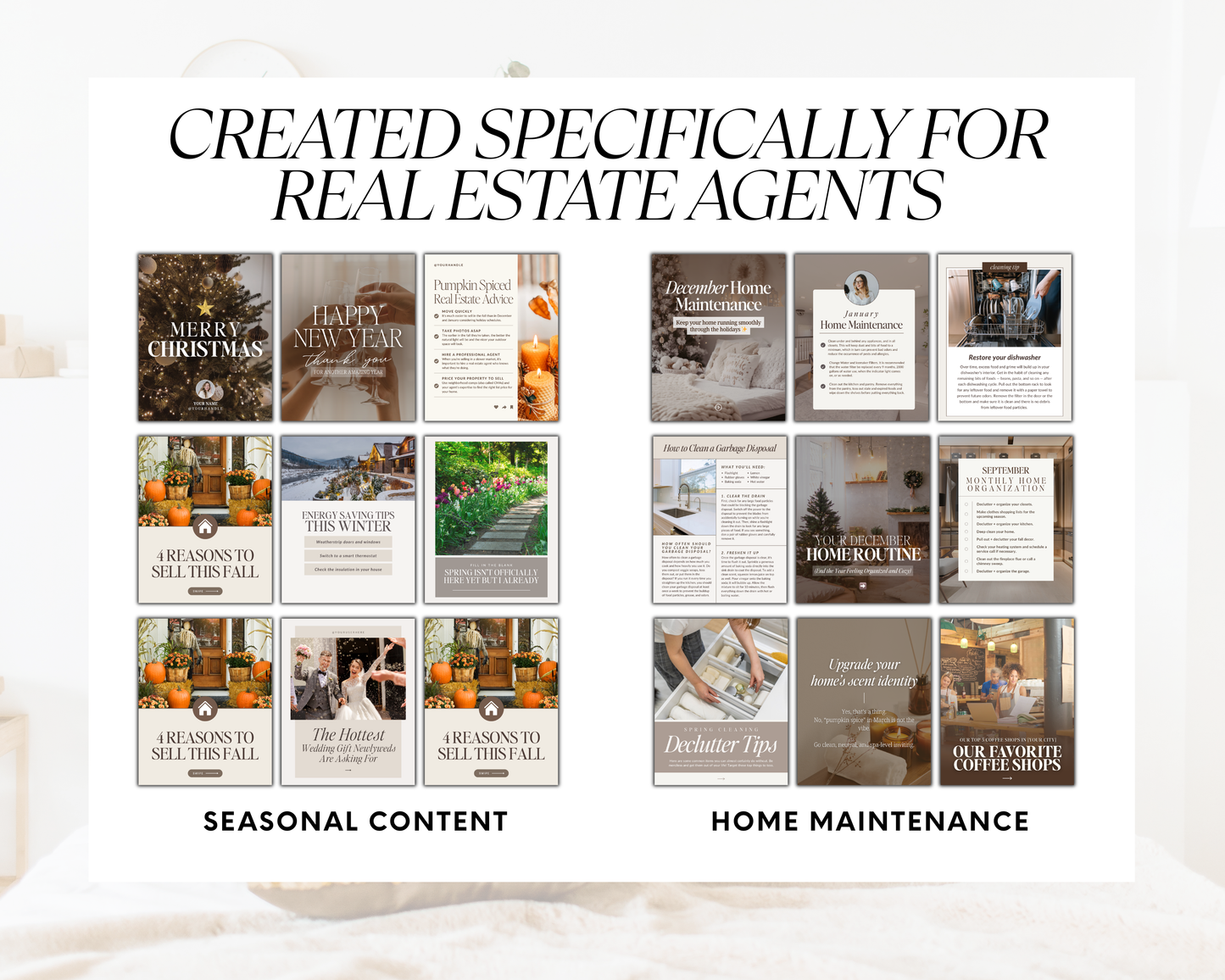 Social Media Posts Bundle - Natural Design Style Volume 2