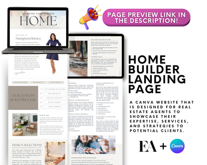 Home Builder Landing Page - Peaceful Design Style