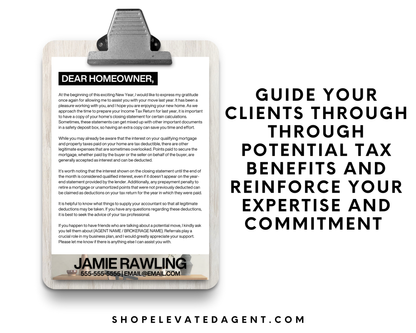 Buyer Closing Statement Tax Letter - Classic Design Style