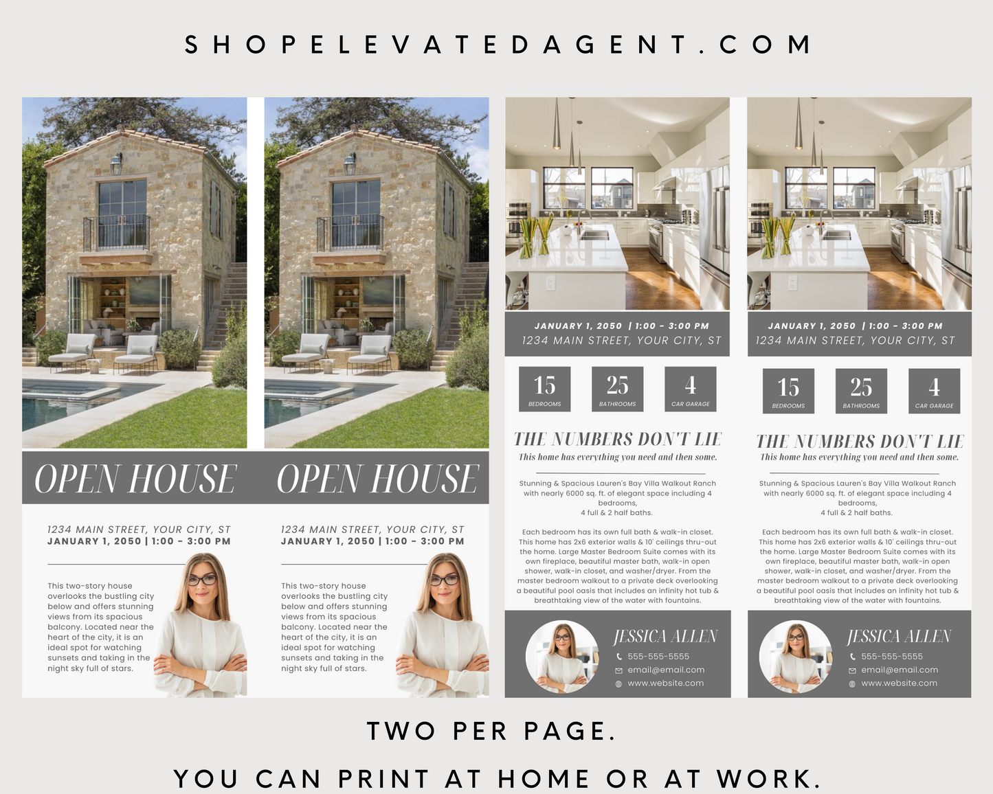 Real Estate Open House Door Hanger Template, Real Estate Property Listing Flyer, Open House Invitation, Realtor Door Sign, Real Estate Open House Template