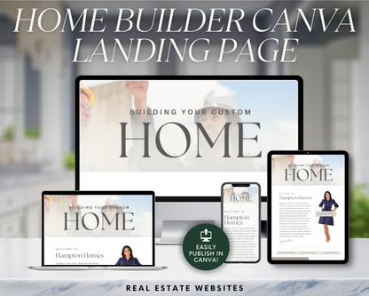 Home Builder Landing Page - Peaceful Design Style