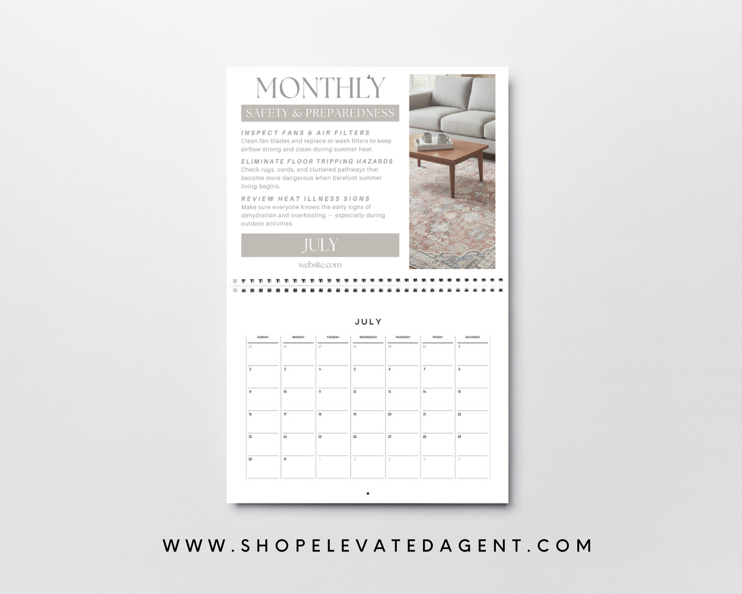 Home Safety Calendar Style 3