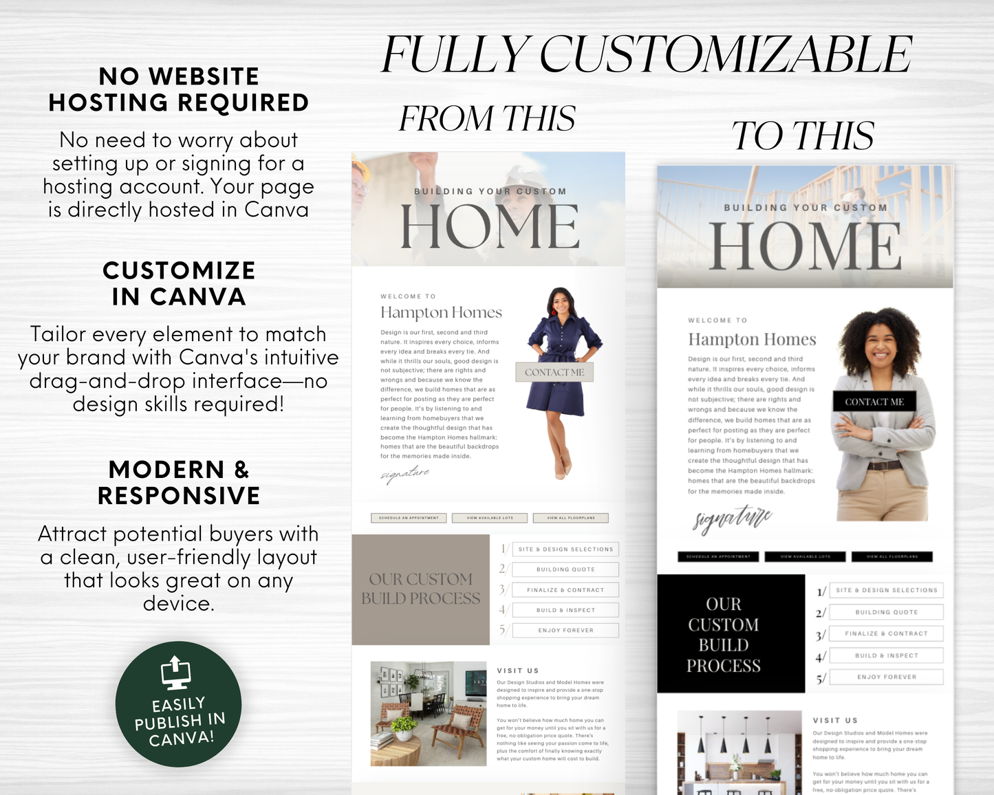 Home Builder Landing Page - Peaceful Design Style