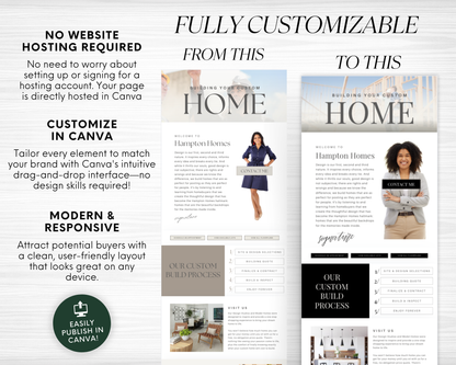 Home Builder Landing Page - Peaceful Design Style