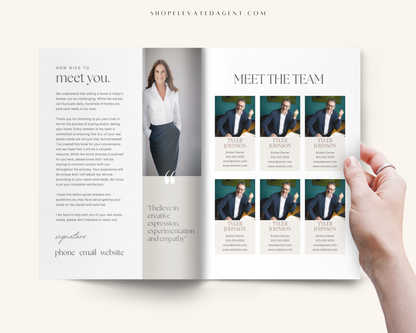 Listing presentation, real estate marketing, realtor marketing, real estate marketing templates, seller packet, real estate listing marketing templates 