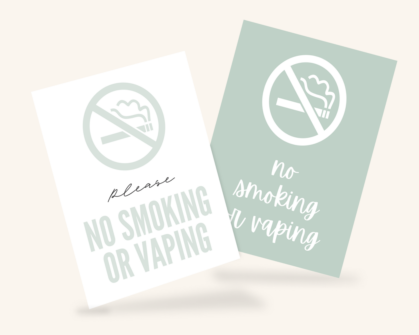 Real Estate Template – Airbnb No Smoking Sign