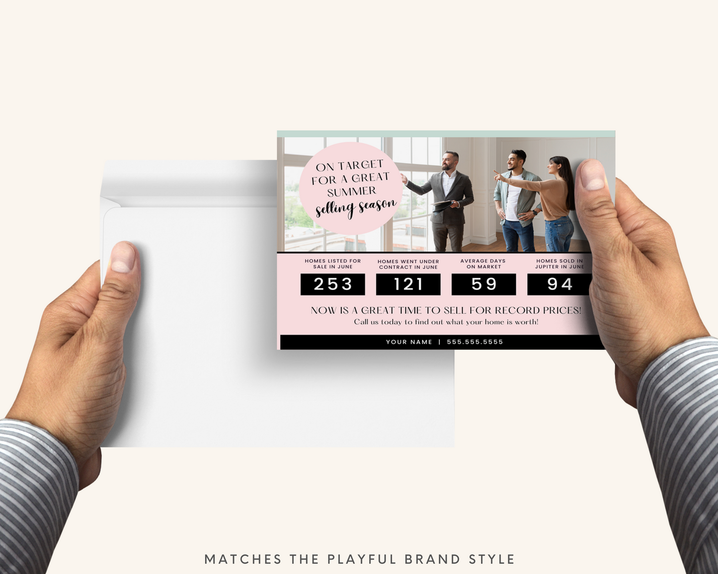 Real Estate Template – Market Update Postcard - Playful Brand