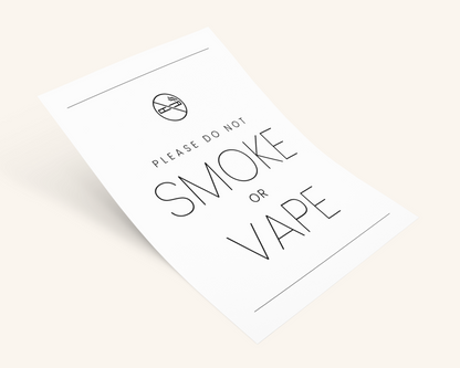 Real Estate Template – Airbnb No Smoking Sign