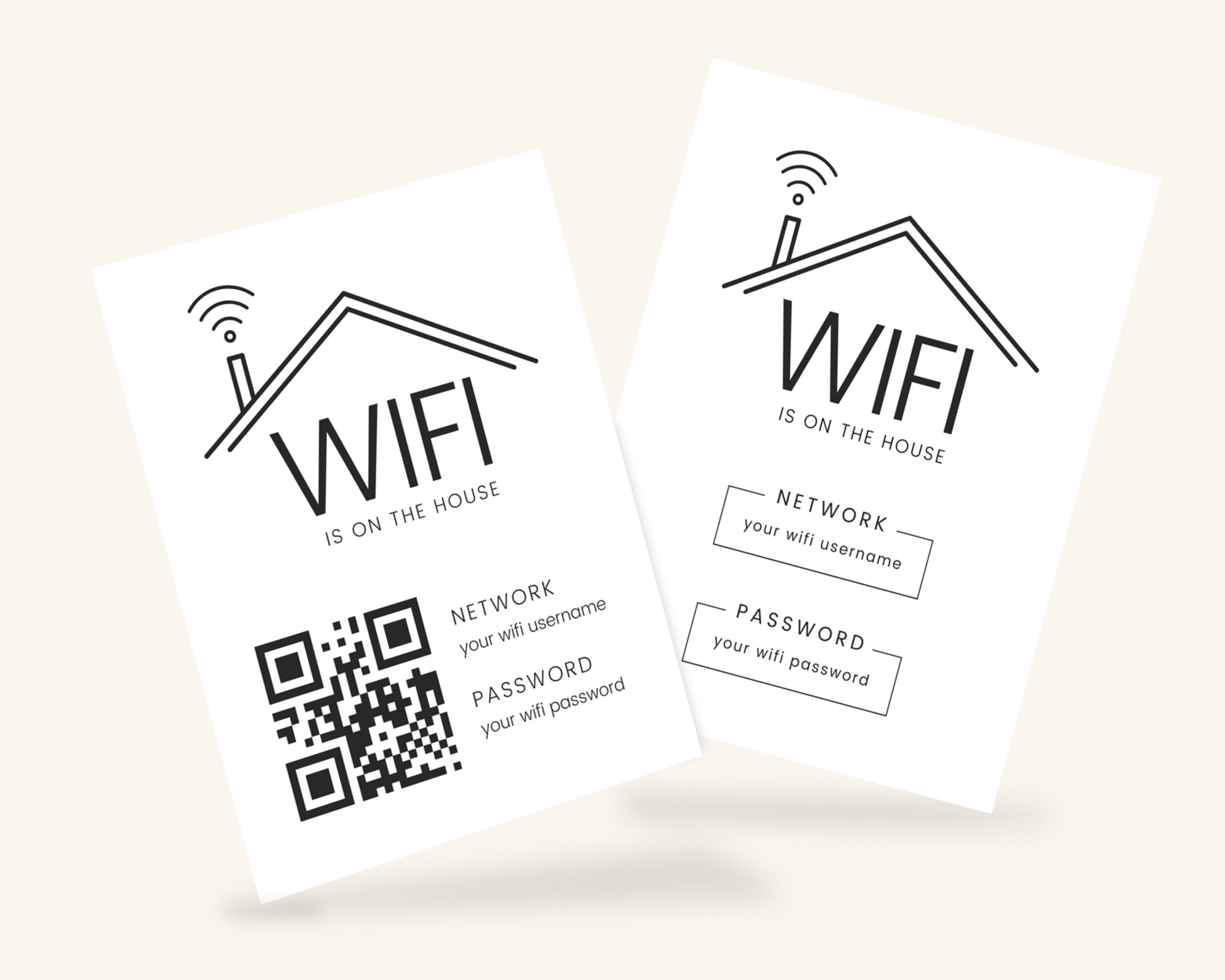 Real Estate Template – Airbnb Wifi Sign