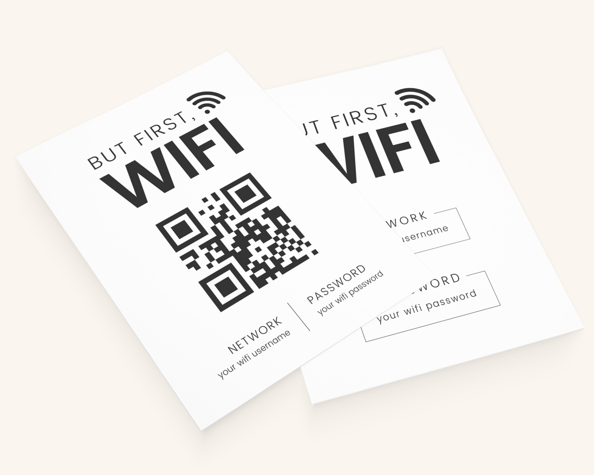 Real Estate Template – Airbnb Wifi Sign