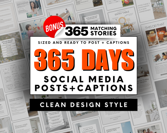 Clean Social media posts - 1 Year Bundle