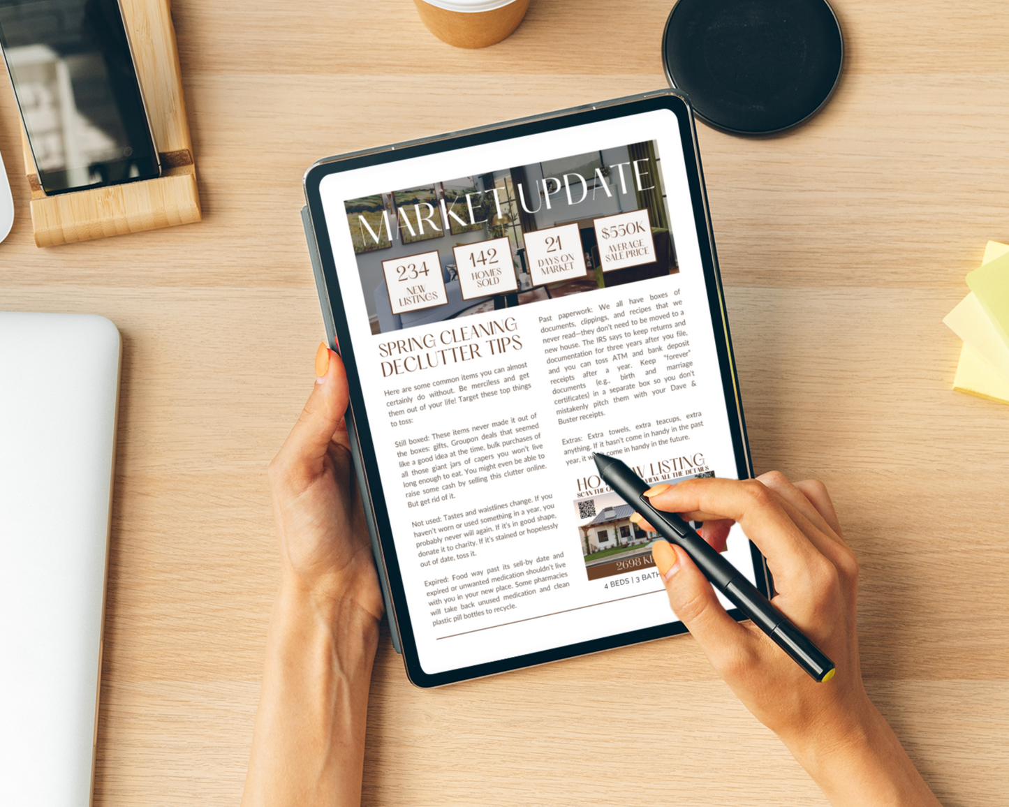 Real Estate March 2024 Newsletter, Real Estate Marketing, Real Estate Newsletter, Email Marketing, Canva Template, Printable