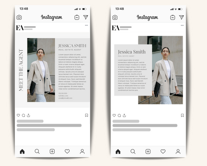 Real Estate Template – Meet The Team Social Media Post - Peaceful Style