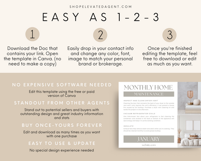 Real Estate Template – Home Maintenance Postcards - EDDM Peaceful Brand