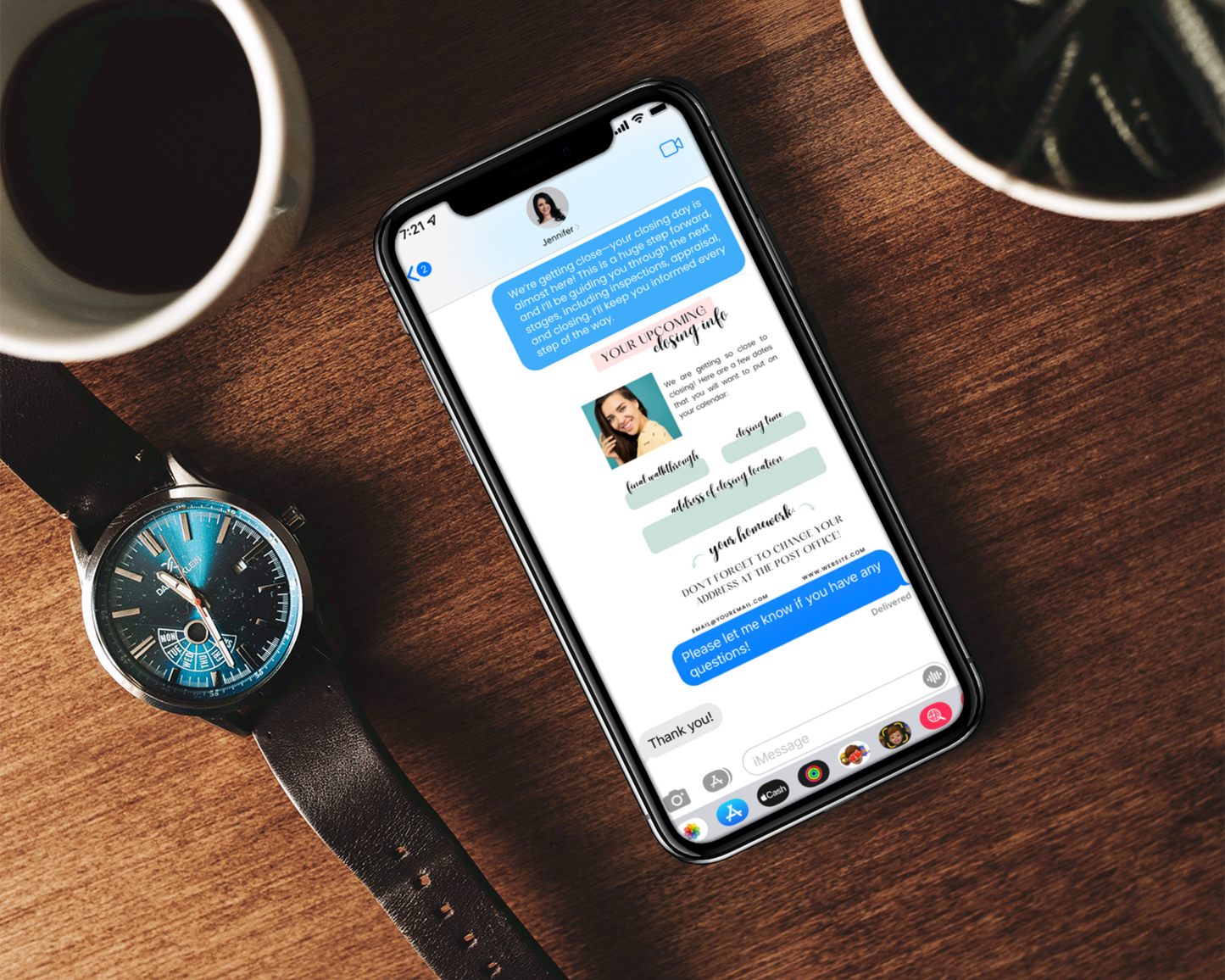 Under Contract Text Messages - Playful Brand Style