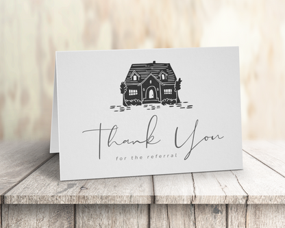 Referral Agent Folded Thank You Card