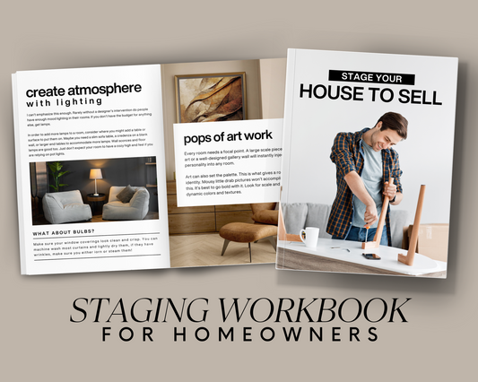 Home Staging Workbook, Listing Presentation, Real Estate Home Staging Guide, Realtor Marketing, Real Estate Farming, Realtor Flyer