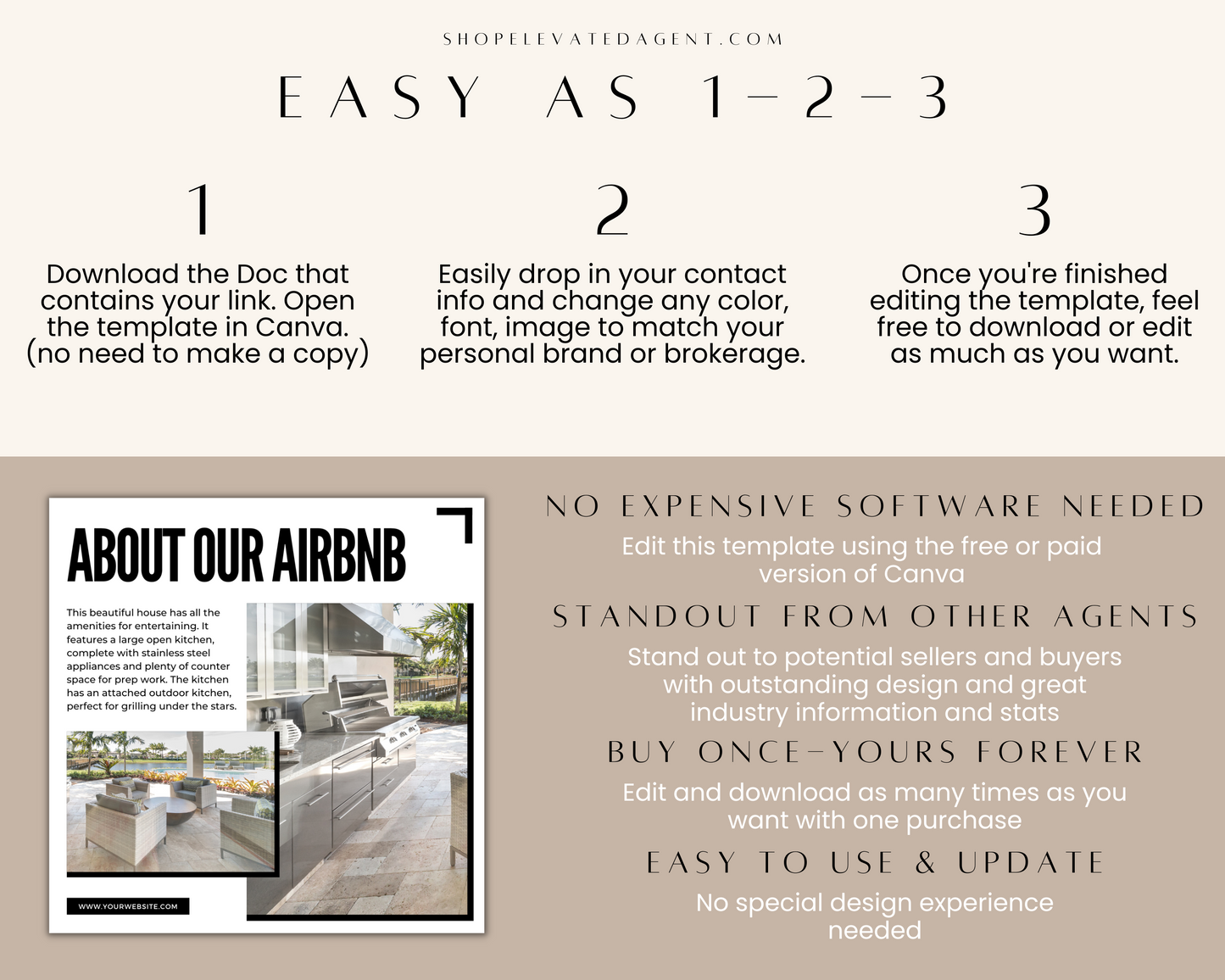 Real Estate Template – Minimal Airbnb Social Media Posts