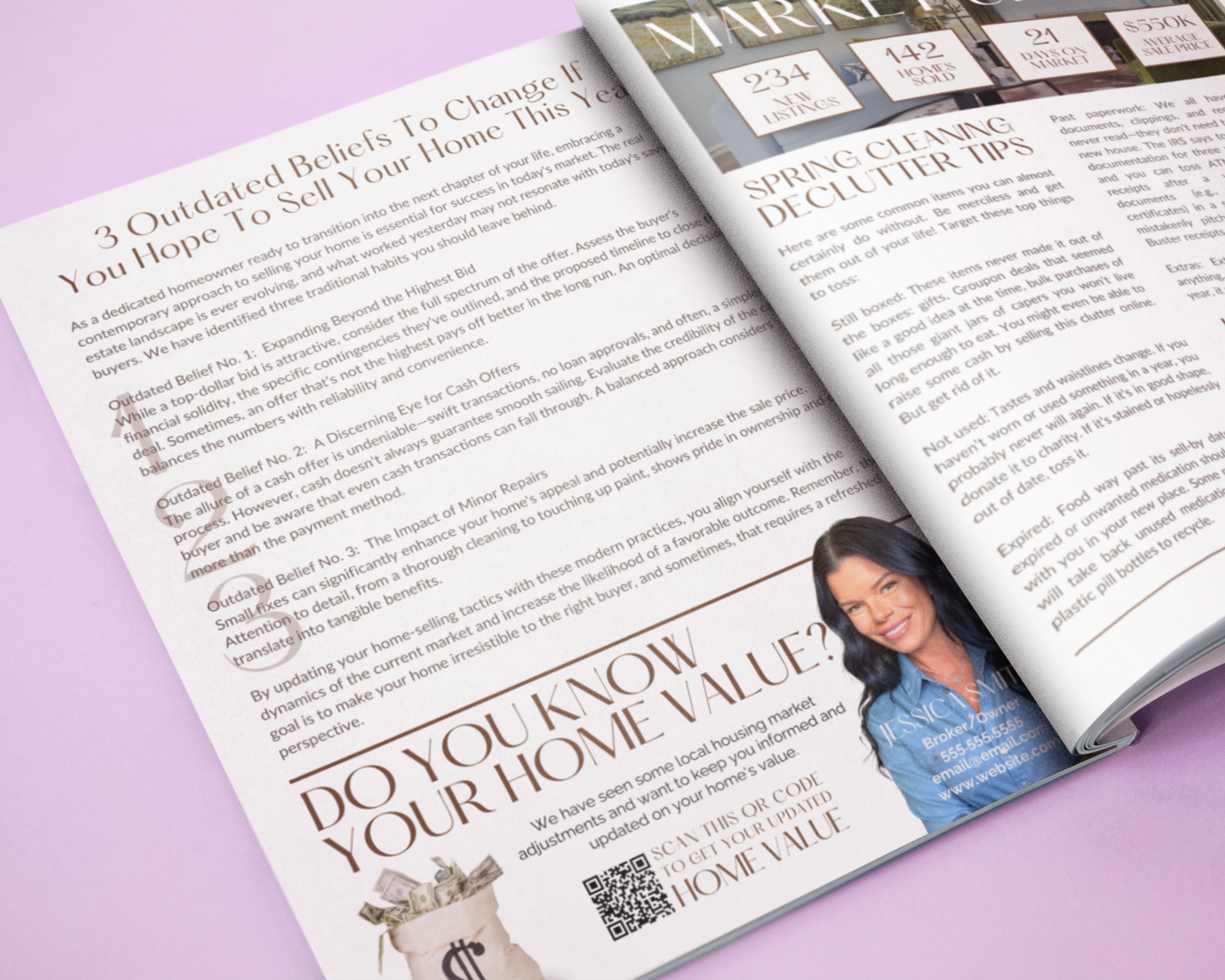 Real Estate March 2024 Newsletter, Real Estate Marketing, Real Estate Newsletter, Email Marketing, Canva Template, Printable