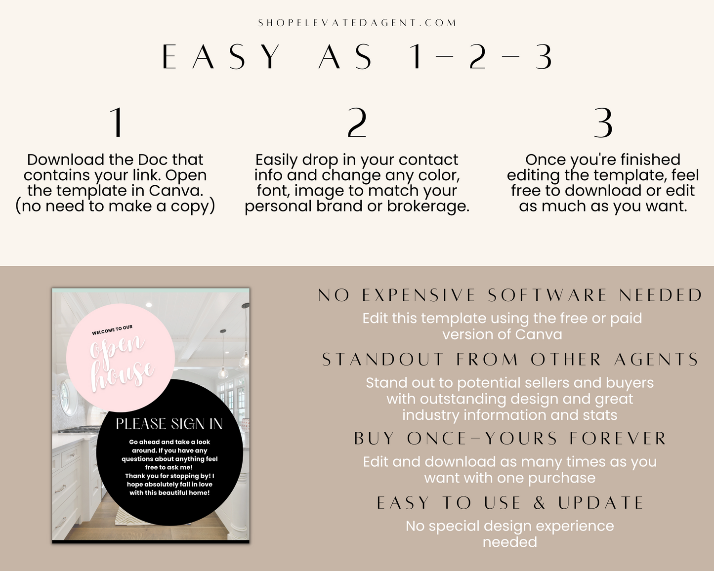 Playful Open House Welcome Sign In Set 2