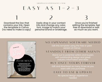 Playful Open House Welcome Sign In Set 2