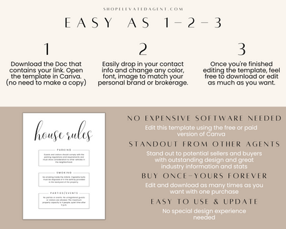 Real Estate Template – Airbnb House Rules Sign