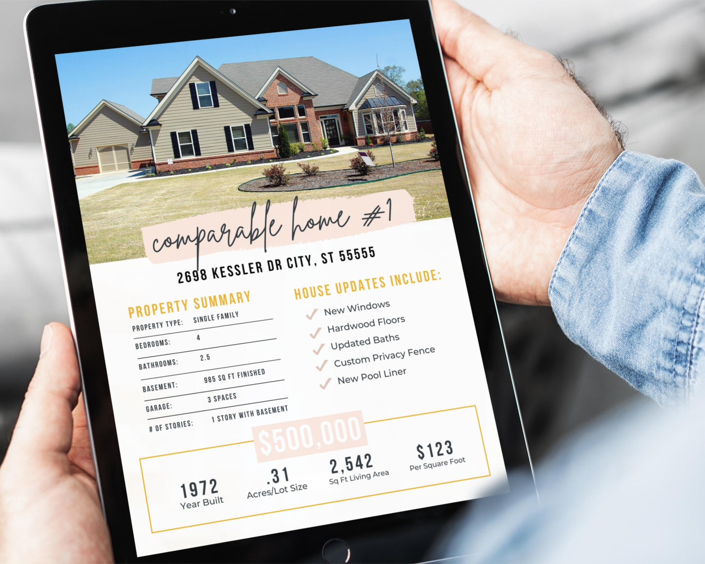 CMA Real Estate Report Template