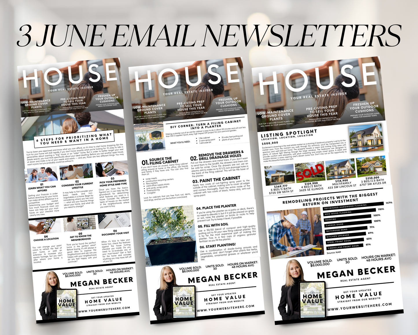 June Email Newsletter Template, June 2023 Email Real Estate Newsletter, Newsletters for Real Estate, Summer Newsletter, Farming Newsletters