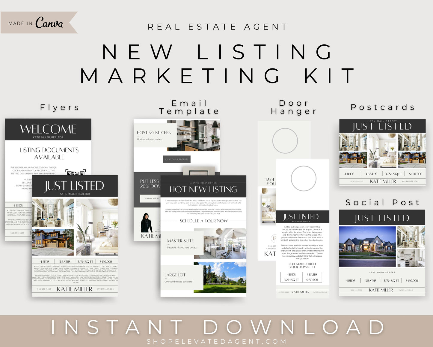 New Listing Marketing Kit - Modern Brand Style