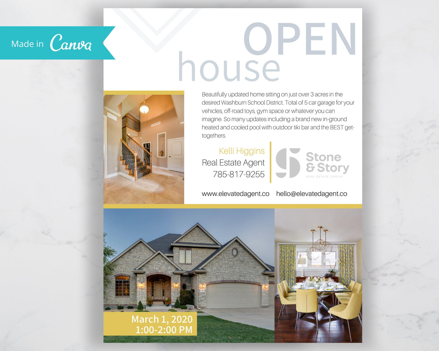 Open House Flyer - Gold