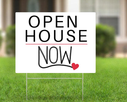 Real Estate Template – Open House Yard Sign - Heart