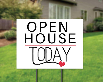 Real Estate Template – Open House Yard Sign - Heart