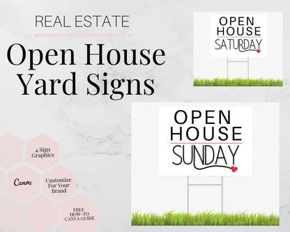 Real Estate Template – Open House Yard Sign - Heart