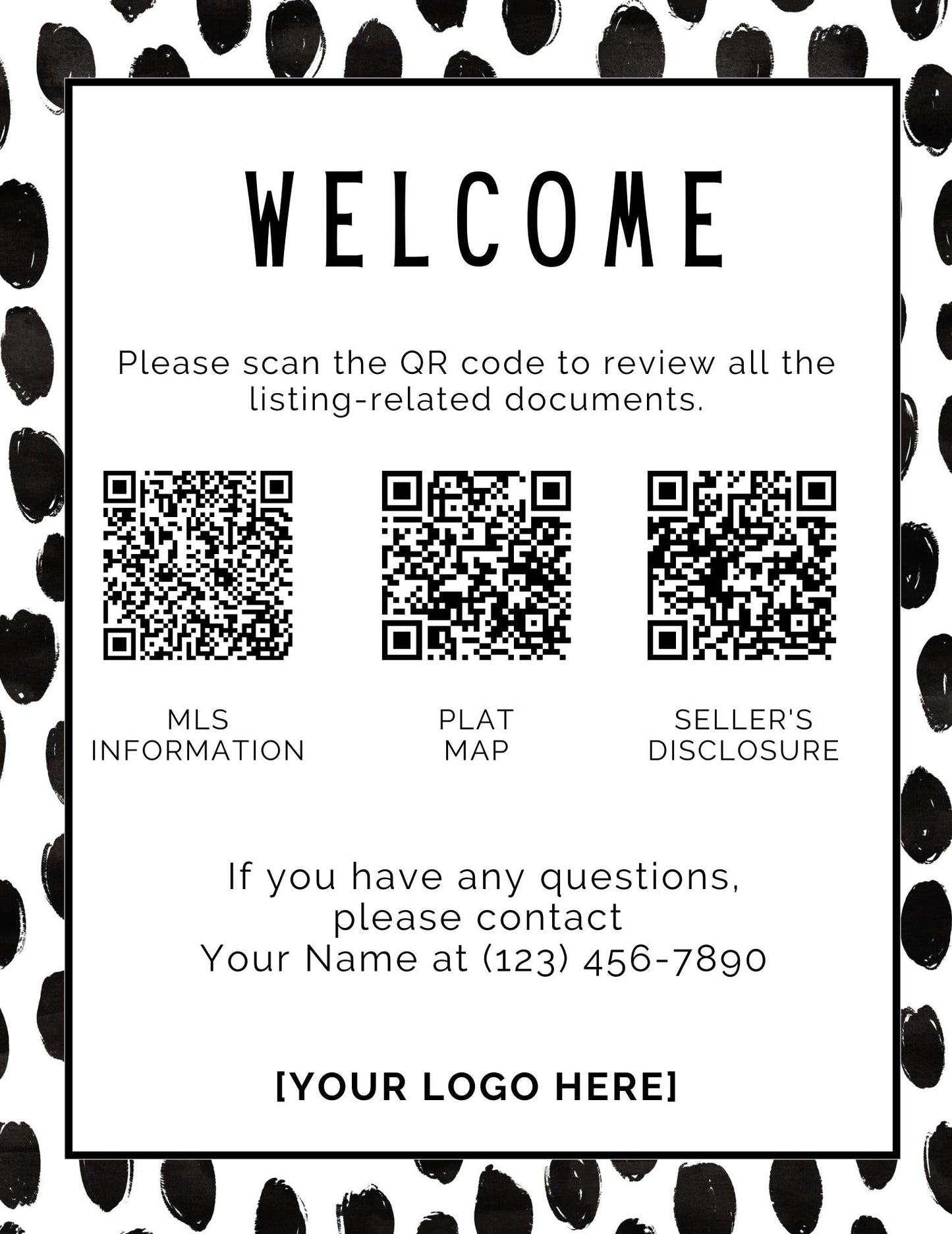 Real Estate QR Code Listing Flyer, Open House QR Code, Real Estate Marketing, Realtor QR Code, Real Estate Template, Home Seller Guide, Canva