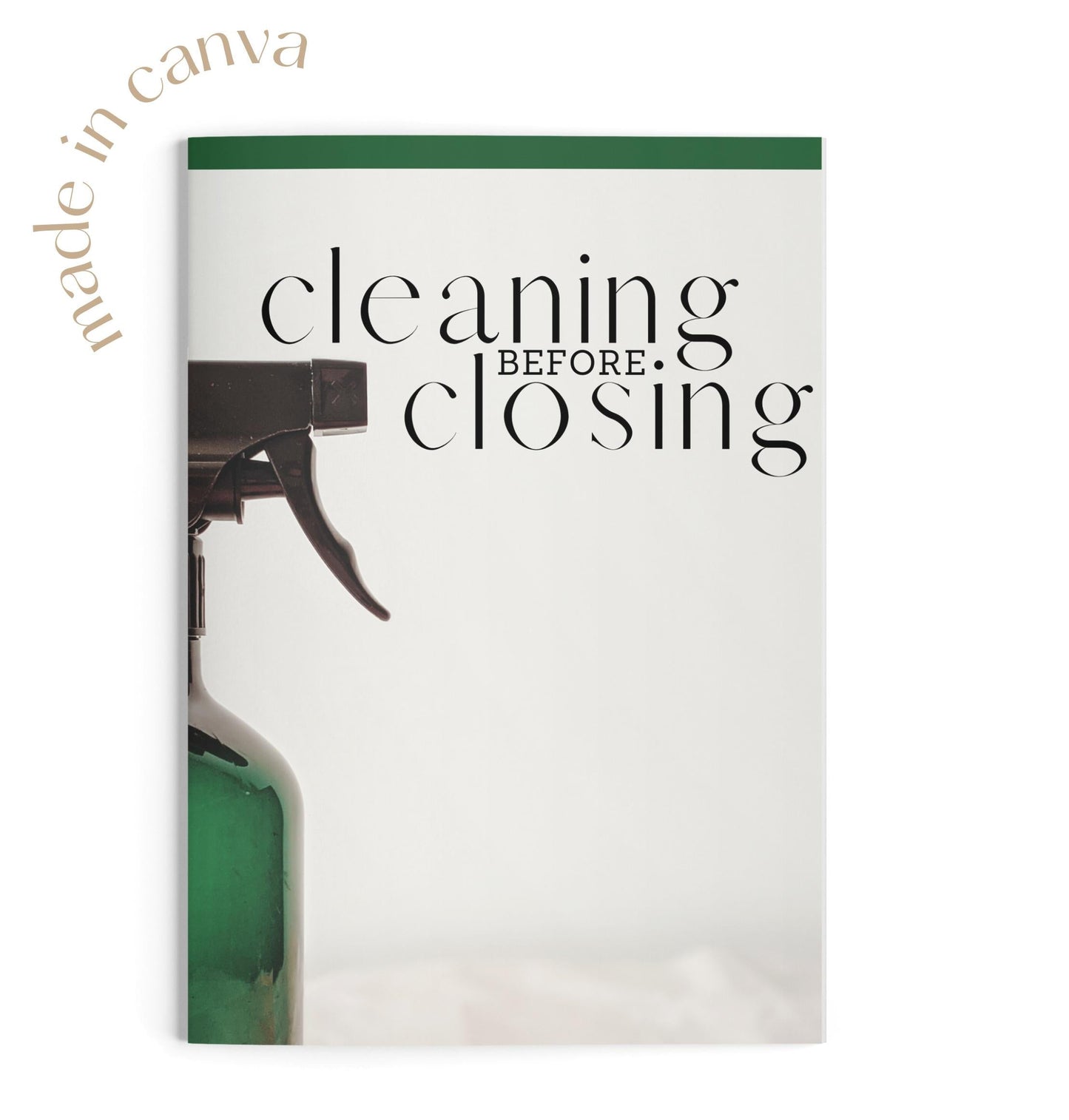 Cleaning Before Closing Instant Download for Real Estate Agents, Realtors to give Home Sellers - Print or Digital - Made in Canva